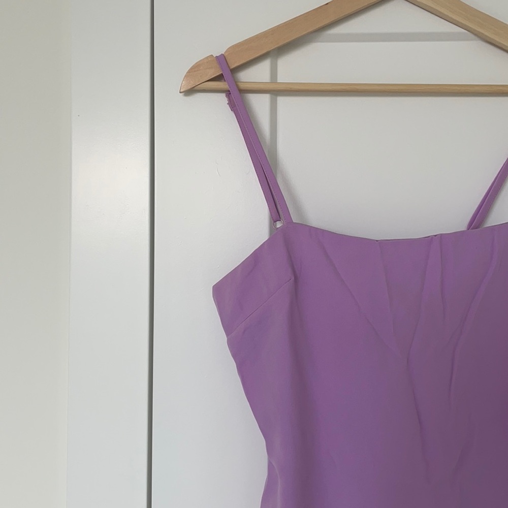 SUPERDOWN Lavender Mini Dress with Tie in Back